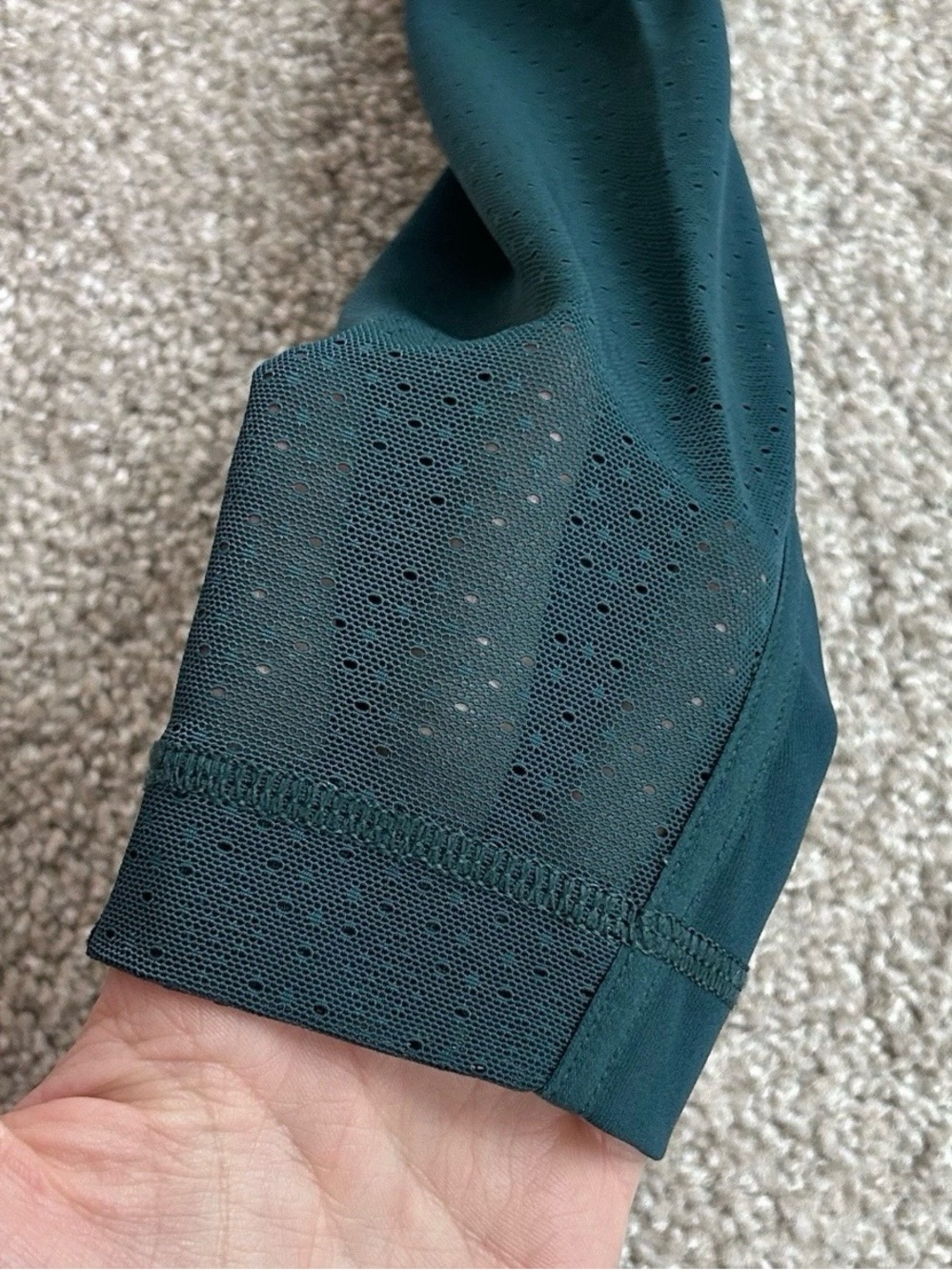 Women’s Lululemon Wunder Under High-Rise Tight Mesh 28" Royal Emerald Size 2 - Picture 8 of 15